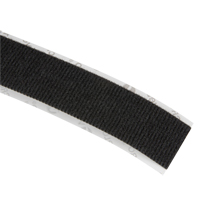 Low Profile Fastener Tape, Loop, 25 yds x 1", Adhesive, Black Equipment World