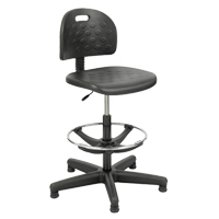 Soft Tough Stool, Stationary, Adjustable, 29" - 49", Polyurethane Seat, Black Equipment World