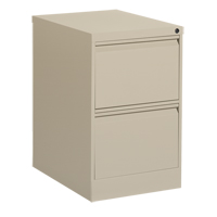 Vertical Filing Cabinet, Steel, 2 Drawers, 18-1/7" W x 25" D x 29" H, Beige Equipment World