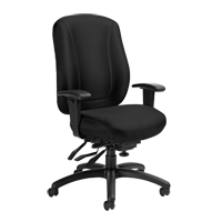 Overtime High Back Chair, Fabric, Black, 300 lbs. Capacity Equipment World
