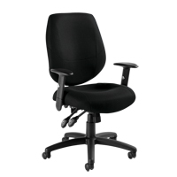 Six 31 Operator Chair, Fabric, Black, 250 lbs. Capacity Equipment World