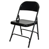 Folding Chair, Steel, Black, 300 lbs. Weight Capacity OP960 | Equipment World