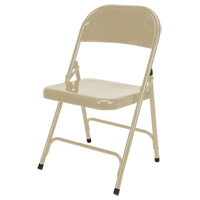Folding Chair, Steel, Beige, 300 lbs. Weight Capacity OP961 | Equipment World