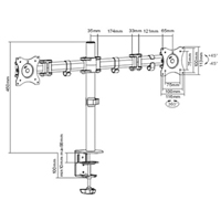 Bras double pour moniteur ActivErgo Equipment World