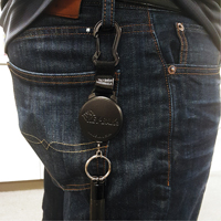 Mousqueton porte-cl&eacute;s r&eacute;tractable Securit, Polycarbonate, C&acirc;ble 28", Fixation Mousqueton Equipment World