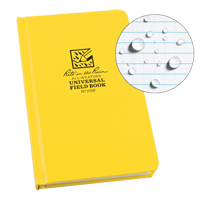 Bound Book, Hard Cover, Yellow, 160 Pages, 4-5/8" W x 7-1/4" L Equipment World