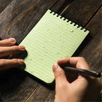 Pocket Top-Spiral Notebook, Soft Cover, Green, 100 Pages, 4" W x 6" L Equipment World