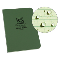 Memo Book, Soft Cover, Green, 112 Pages, 3-1/2" W x 5" L OQ416 | Equipment World