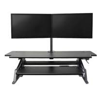 Goya Sit-Stand Workstation, Desktop Unit, 20" H x 42" W x 16" D, Black Equipment World