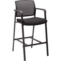 Activ Series Barstool Chair, Stationary, Fixed, 58-1/2", Mesh Seat, Black Equipment World