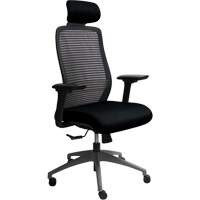 Era Series Adjustable Office Chair with Headrest, Fabric/Mesh, Black, 275 lbs. Capacity Equipment World