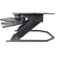 Goya Sit-Stand Corner Work Station, Desktop Unit, 20" H x 42" W x 37-4/5" D, Black Equipment World