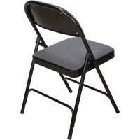 Deluxe Fabric Padded Folding Chair, Steel, Grey, 300 lbs. Weight Capacity OR434 | Equipment World