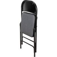 Deluxe Fabric Padded Folding Chair, Steel, Grey, 300 lbs. Weight Capacity OR434 | Equipment World