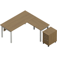 Newland "L" Shaped Desk with Pedestal OR448 | Equipment World