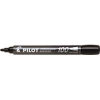 Pilot 100 Permanent Marker, Bullet, Black OR455 | Equipment World
