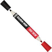 Markal&reg; Dura-Ink&reg; Dual Colour Permanent Ink Marker, Black/Red, Bullet Tip Equipment World