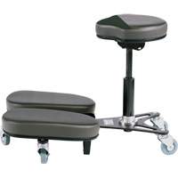 STAG4 Adjustable Kneeling Chair, Vinyl, Black/Grey OR511 | Equipment World