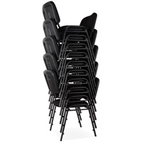 Chaises empilables, Tissu, Hauteur 32", Capacit&eacute; 250 lb, Noir Equipment World