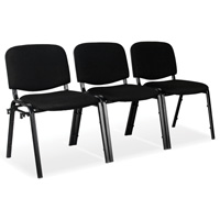 Chaises empilables, Tissu, Hauteur 32", Capacit&eacute; 250 lb, Noir Equipment World