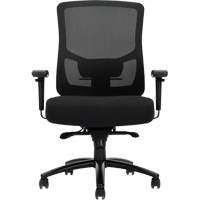 Chaise &agrave; dossier haut avec m&eacute;canisme &agrave; basculement synchronis&eacute; robuste Raven 400, Mailles, Noir, Capacit&eacute; 400 lb Equipment World