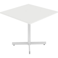 Newland Height-Adjustable Square Table, 36" L x 36" W x 29" H, 1" Top, Laminate, White Equipment World