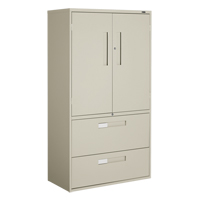 Multi-Stor Cabinet, Steel, 3 Shelves, 65-1/4" H x 36" W x 18" D, Beige OTE785 | Equipment World