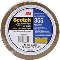 Scotch&reg; 355 Box Sealing Tape, Hot Melt Adhesive, 3.4 mils, 48 mm (1-22/25") x 50 m (164') Equipment World