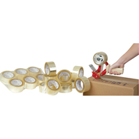 Box Sealing Tape, Hot Melt Adhesive, 1.6 mils, 50 mm (2") x 100 m (328') Equipment World
