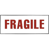 "Fragile" Special Handling Labels, 6" L x 2" W, Red on White Equipment World