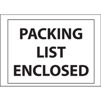 Packing List Envelopes, 4" L x 5" W, Backloading Style PB429 | Equipment World