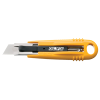 Self-Retracting Safety Knife, 19 mm, Carbon Steel, Heavy-Duty, Plastic Handle Equipment World
