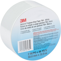 General Purpose Vinyl Tape 764, 48 mm (2") W x 32.9 m (108') L, White Equipment World