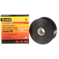 Scotch&reg; Vinyl Electrical Tape Super 88, 38 mm (1-1/2") x 33 m (108'), Black, 8.5 mils Equipment World