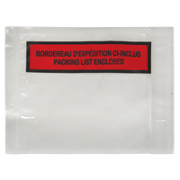 Packing List Envelope, 4-1/2" L x 5-1/2" W, Backloading Style PF878 | Equipment World