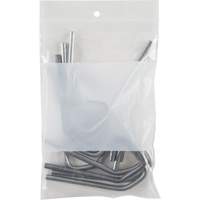 Sacs en poly avec espace inscriptible blanc, Refermable, 6" x 4", 2 mils Equipment World