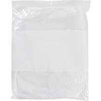 White Block Poly Bags, Reclosable, 15" x 12", 2 mils PF963 | Equipment World