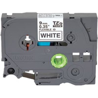 TZe Flexible Tape Cartridge, 9 mm x 26'/8 m, Black on White Equipment World