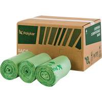 Certified Compostable Bags, Regular, 48" L x 42" W, Clear, 242 L (55 Gal.) Capacity Equipment World