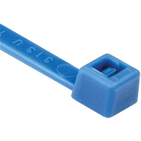 T Series Cable Ties, 8" Long, 50 lbs. Tensile Strength, Blue Equipment World