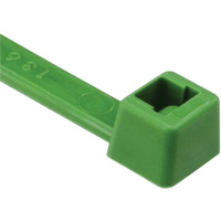 T Series Cable Ties, 8" Long, 50 lbs. Tensile Strength, Green Equipment World