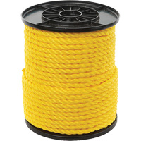 3/8" Yellow Twisted 3-Strand Rope, Polypropylene, 250' Equipment World