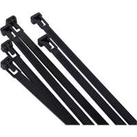 Re-Usable Cable Tie, 14" Long, 50 lbs. Tensile Strength, Black Equipment World