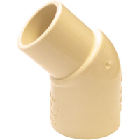 Flowguard Gold 45° Street Elbow Fitting, Spigot x Hub, CPVC, 1/2" Equipment World