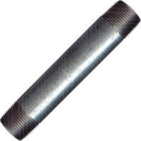 Long Pipe Nipple, Galvanized, 1/2", NPT x NPT Equipment World