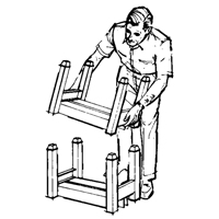 Portable Stacking Racks, 12" W x 16" D, 2500 lbs. Capacity Equipment World