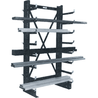 Single-sided Minitree&reg; Cantilever Rack, 36" W x 76-3/16" H Equipment World