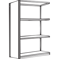 Interlok Shelving Unit, Steel, Boltless, 450 lbs. Capacity, 48" W x 88" H x 24" D Equipment World