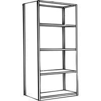 Interlok Shelving Unit, Steel, Boltless, 800 lbs. Capacity, 36" W x 100" H x 24" D Equipment World