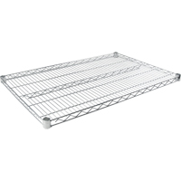 Standard-Duty Chromate Wire Shelf, 36" W x 18" D, 500 lbs. Capacity Equipment World